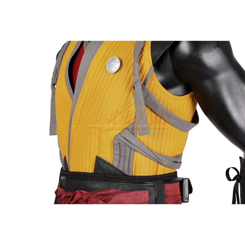 Buy Mortal Kombat Cosplay Costume, Scorpion Costume Yellow Vest