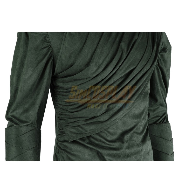 green dress asymmetrical Loki Green Cloak Set Cosplay Costume Outfits Halloween Carnival –  Cosplaysky.ca main image 1