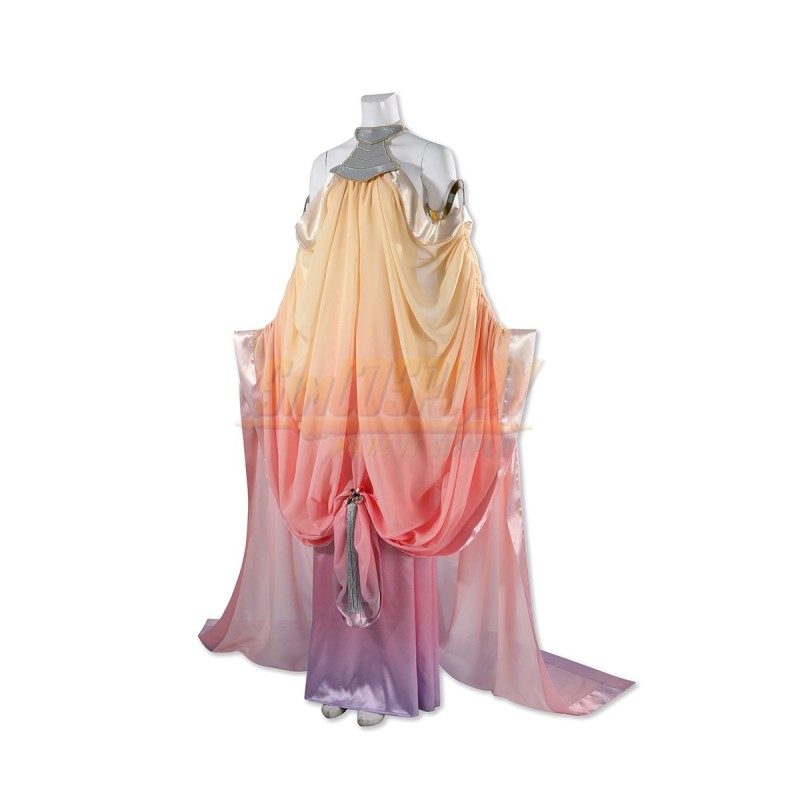 Star Wars 2 Attack of the Clones Lake Dress Padme Cosplay Costume Ver.2