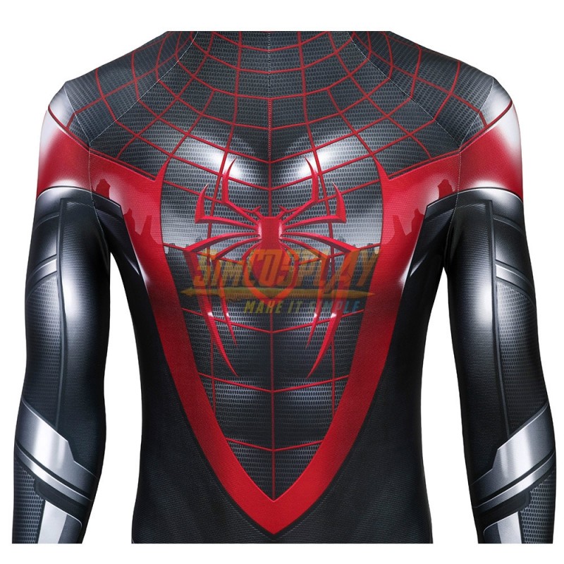 Spider-Man Miles Morales PS5 Costume Cosplay Suit Kids 3D Printed Outfit 