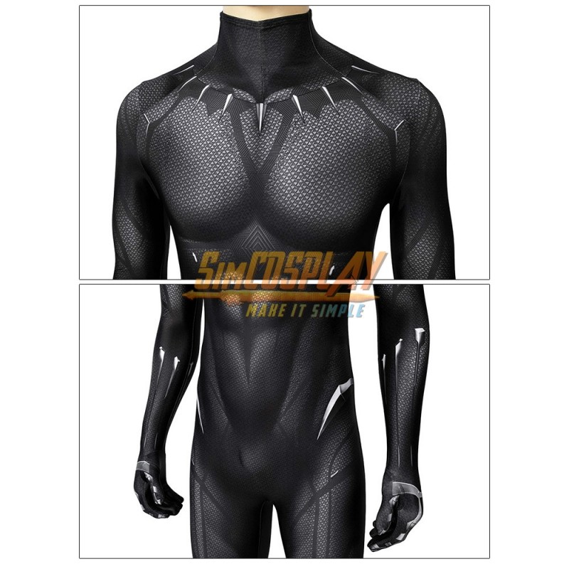 Black Panther Costume Kids T'Challa Cosplay Endgame Edition Spandex  Jumpsuit
