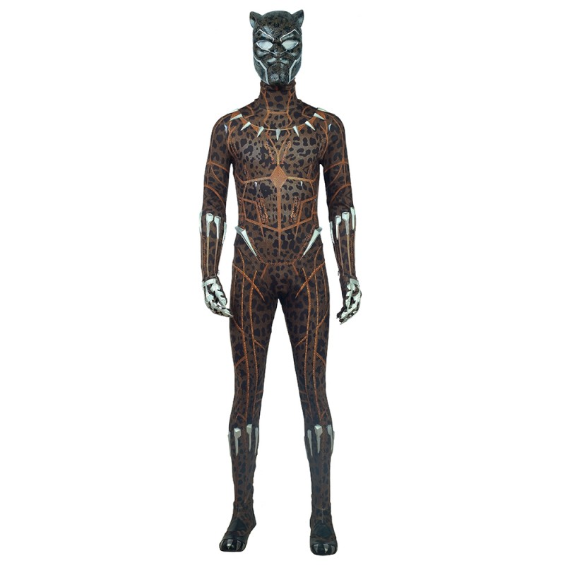 Black Panther Erik Killmonger Leopard Cosplay Costume 2018 New