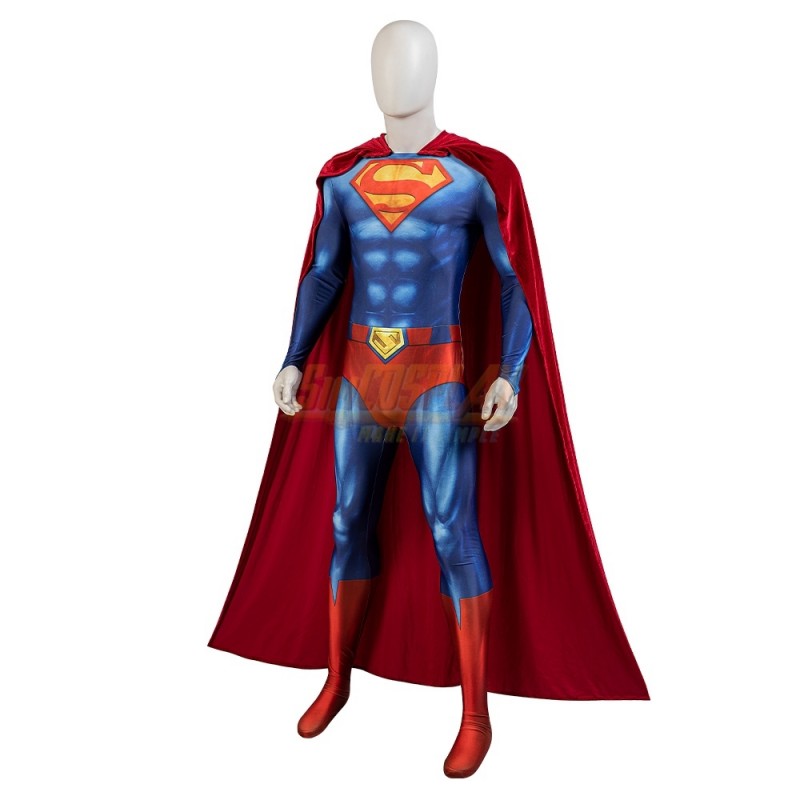Clark Kent WarWorld Cosplay Costume Printed Suit
