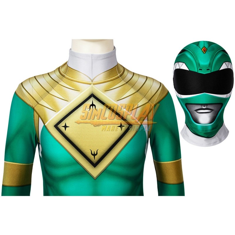 READY TO SHIP ] Size L Kids Green Ranger Cosplay Suit Power Rangers Green  HQ Printed Spandex Costume