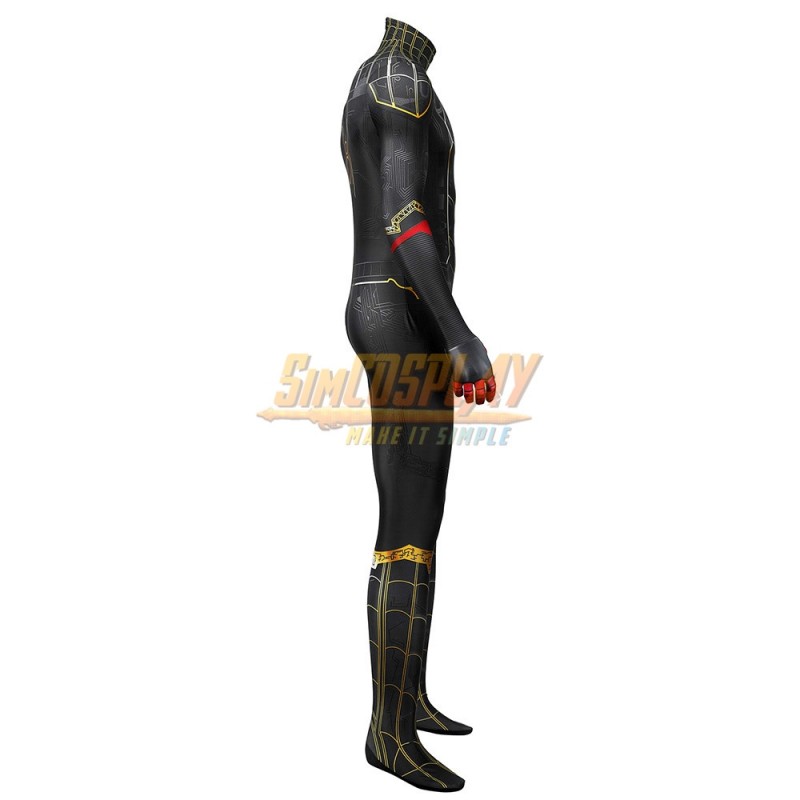 Spider-Man No Way Home Cosplay Costume Black Gold Suit