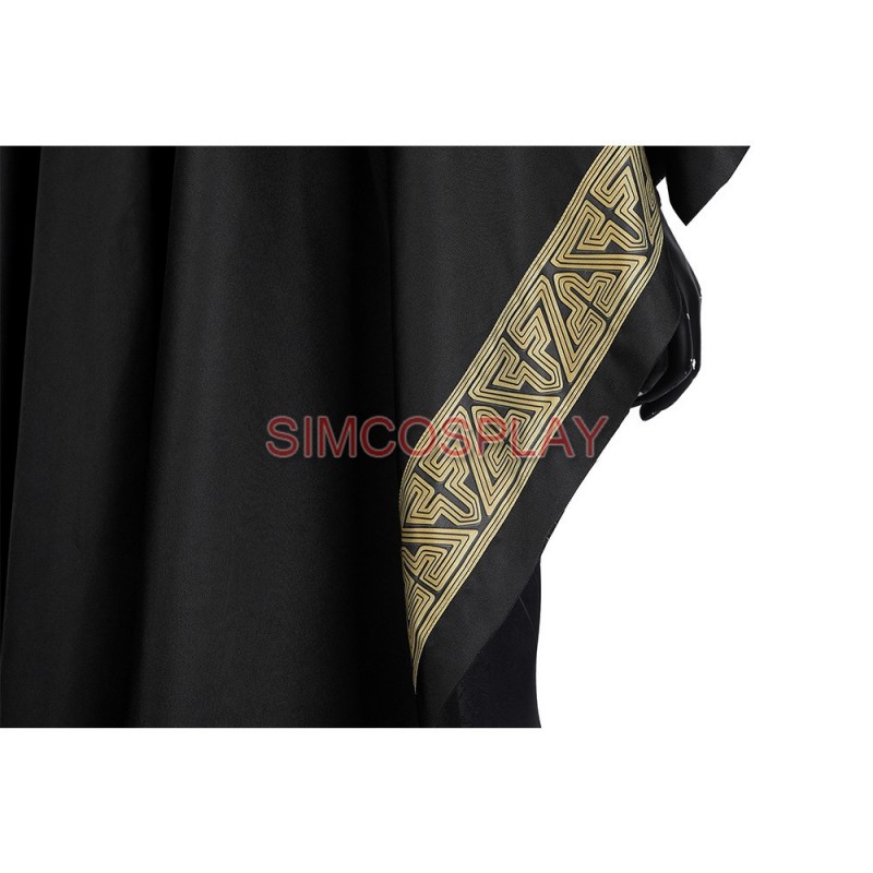 Theo Adam Tethon Cosplay Costume Black Spandex Suit With Hooded Cape