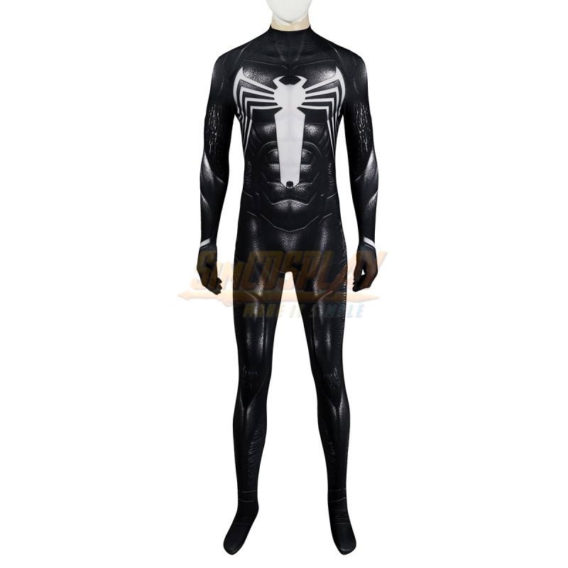 Venom Printed Cosplay Suit Black Spiderman Costumes For Halloween