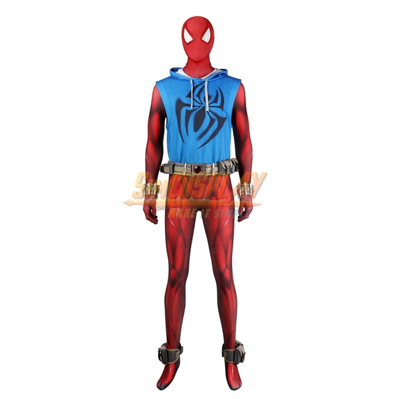 Scarlet Spider Man Ben Reilly Suit The Spider Verse Cosplay Costume