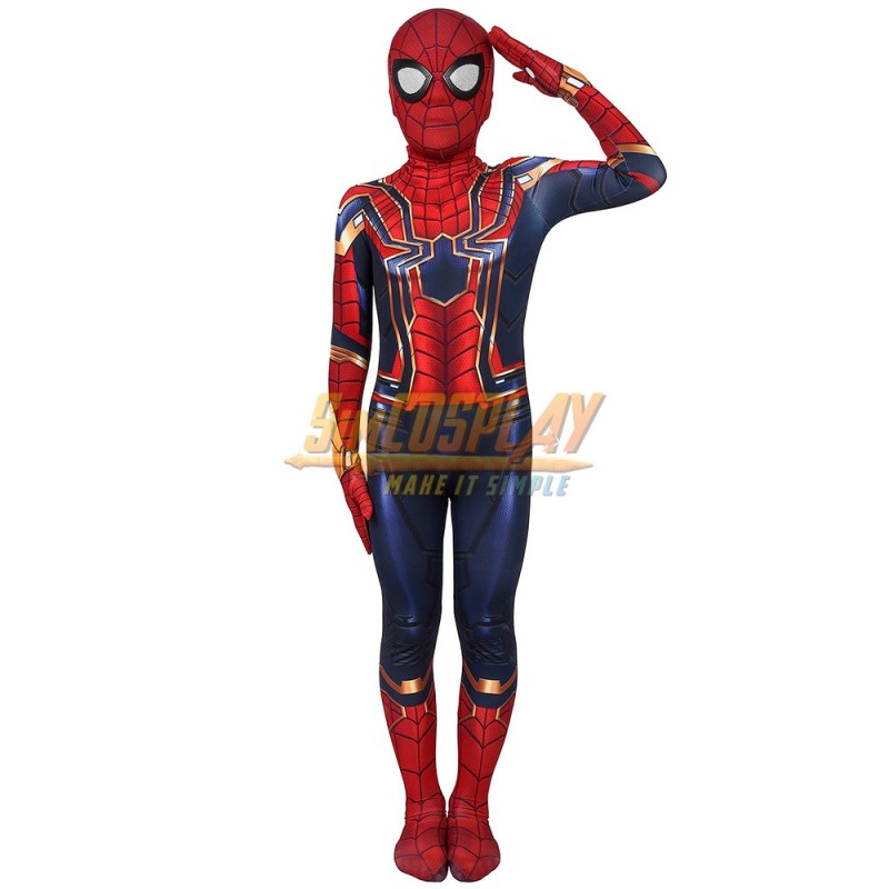 Spiderman Captain America Iron Deadpool Superhero Men Boy Kids Cosplay Costume 