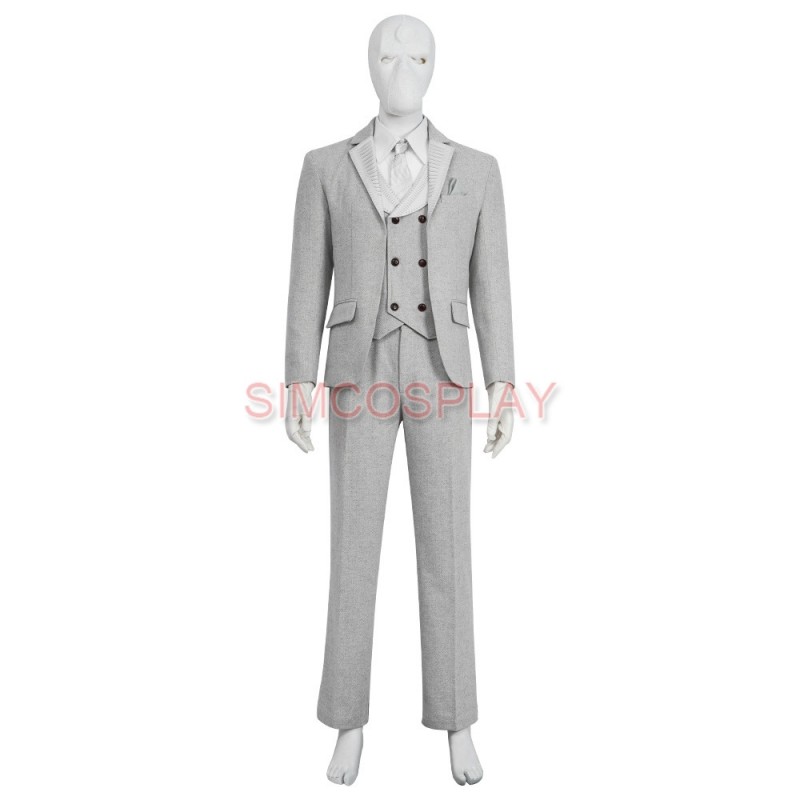Moon Knight Mr Knight Cosplay Costume White Cosplay Suit V2