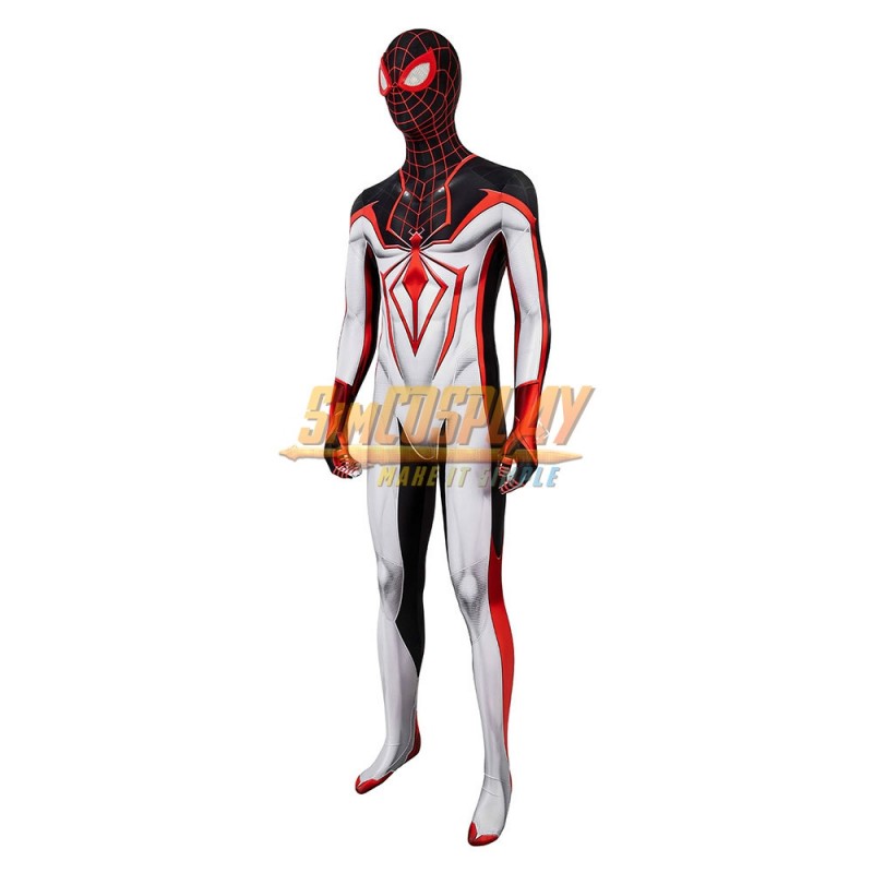 Spider-man Tracksuit The Latest Spiderman Miles Morales White Cosplay  Costume