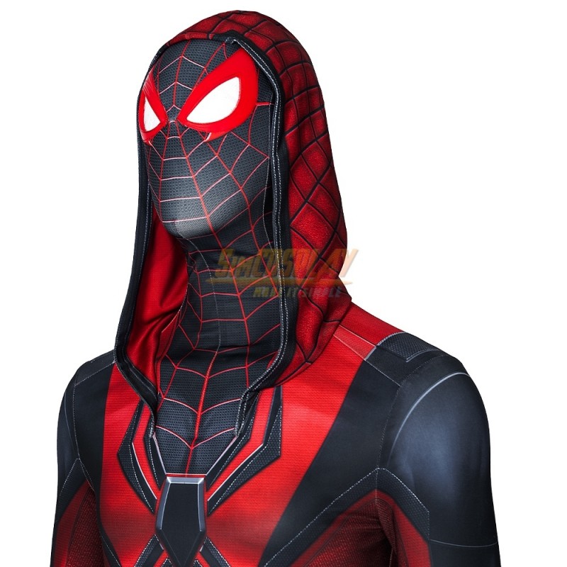 Anime Spiderman Miles Morales Cosplay Costume 3D Print Into The