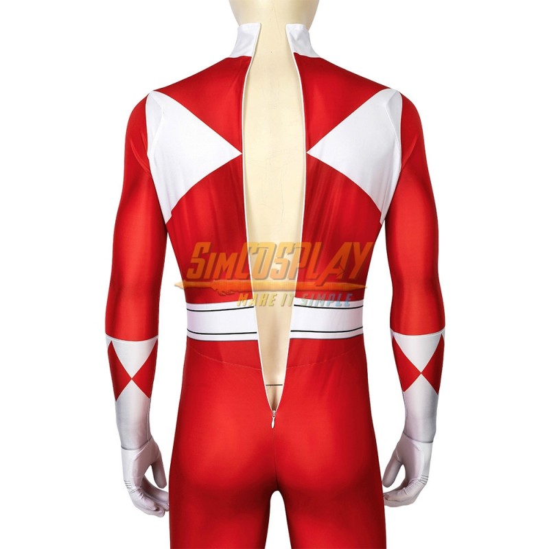 Red Ranger Cosplay Suit Power Rangers Red HQ Printed Spandex Costume