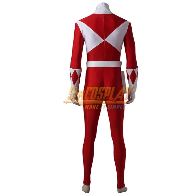 Mighty Morphin Alien Rangers Red Aquitar Ranger Cosplay Costume