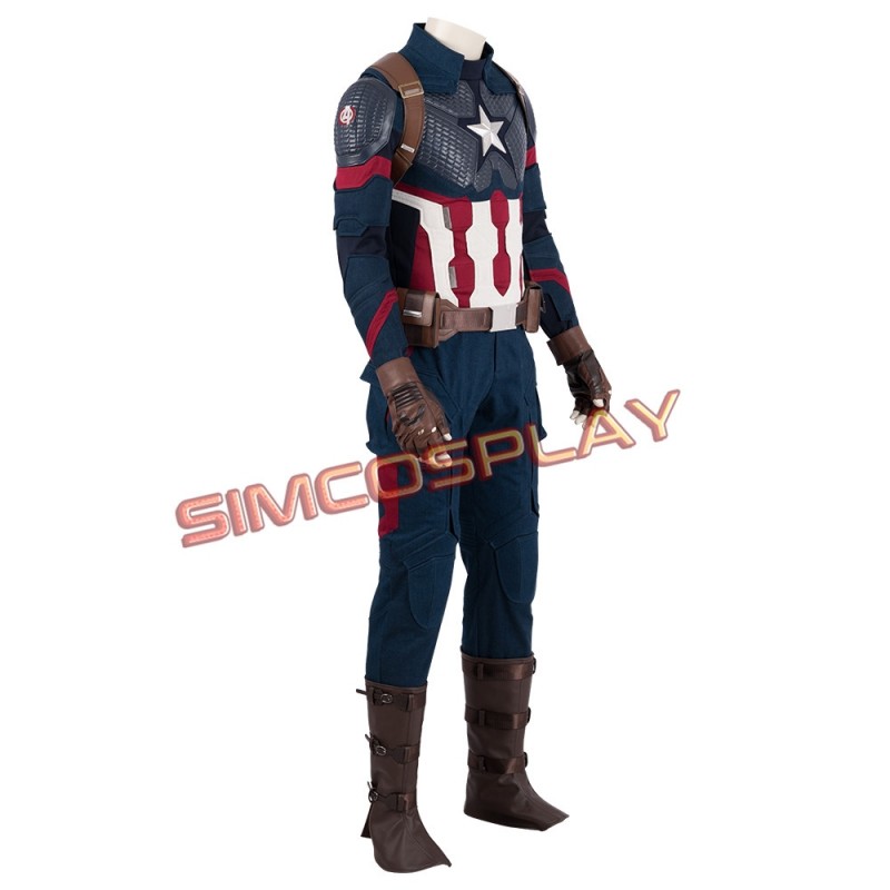 Avengers 4 Endgame Captain America Cosplay Costume Superhero Suit Steven Rogers