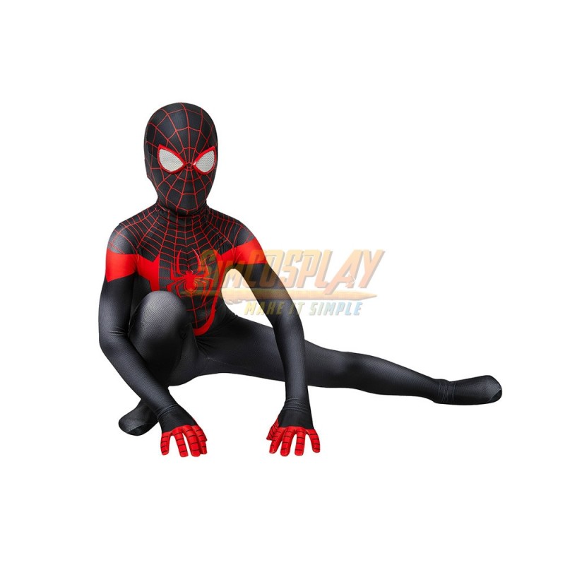 Boys Miles Morales Spiderman Costume Kids Child Spider-Man Superhero  Jumpsuit