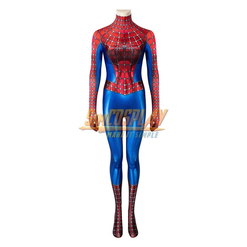 Female Spider-man Cosplay Suit Classic Tobey Maguire 3D Printed Edition  Spandex Costume