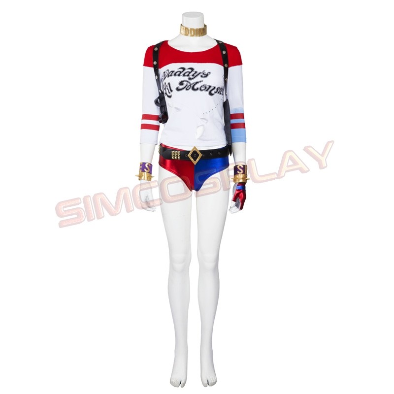 JMOCD Quinn Costume,Suicide Squad Cosplay Outfits per Carnevale