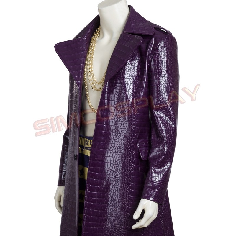 Details about   Suicide Squad Batman The Joker Jared Leto Cosplay Costume Outfits Trench Coat