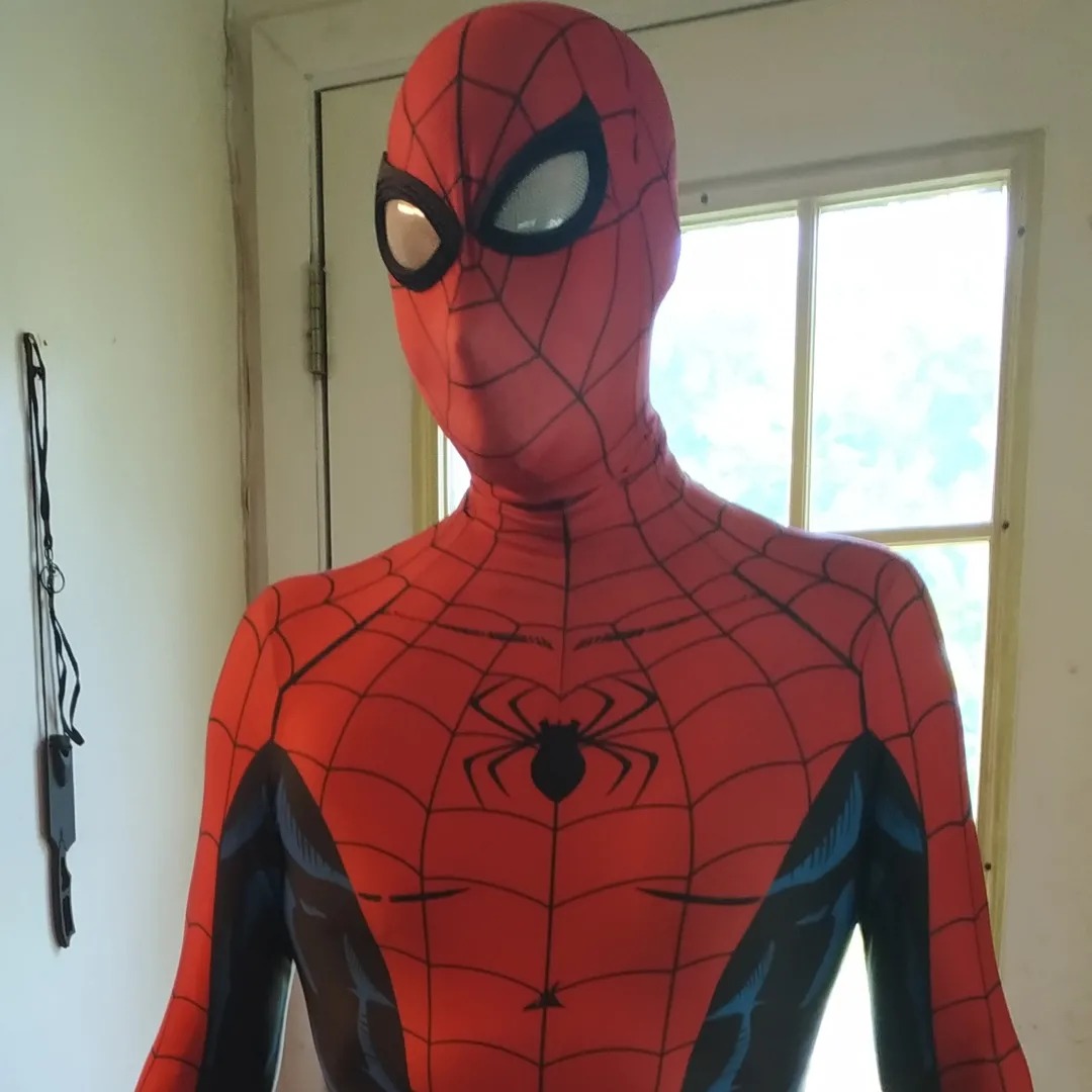 Spiderman Vintage Comic Book Suit Printed Cosplay Costume