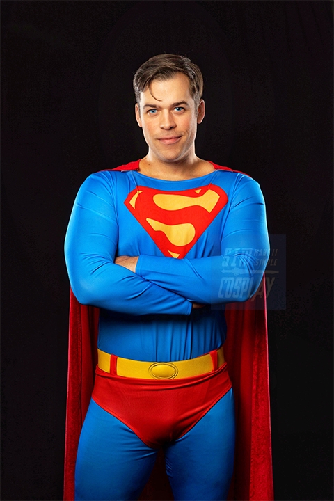 Super Hero Clark Kent 1978 Cosplay Costume Christopher Reeve Classic Edition