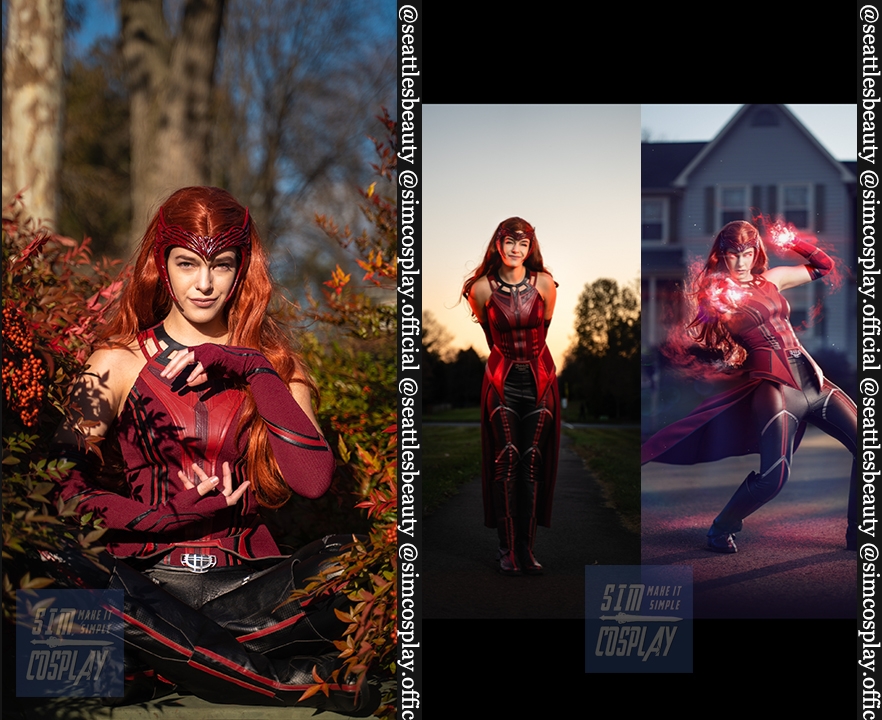 Wanda Cosplay Costume 2021 WandaVision New Scarlet Witch Suit New